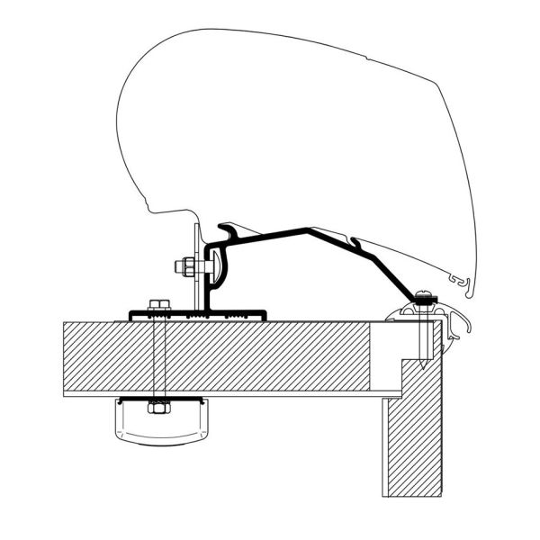 Kit adaptor pentru rulote LMC (pentru Thule Omnsitor Serie 6 si 9 ) - campshop.ro