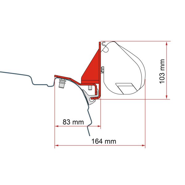 Kit placi adaptoare prindere marchiza Fiamma F35 Pro pentru VW T5/T6, FIAMMA - CampShop.ro