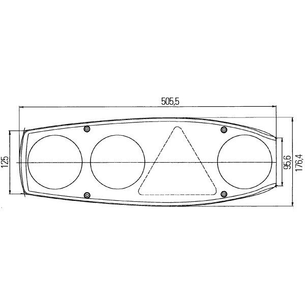 Lampa stop pentru rulota / autorulota, HELLA Caraluna II Plus Crom - campshop.ro