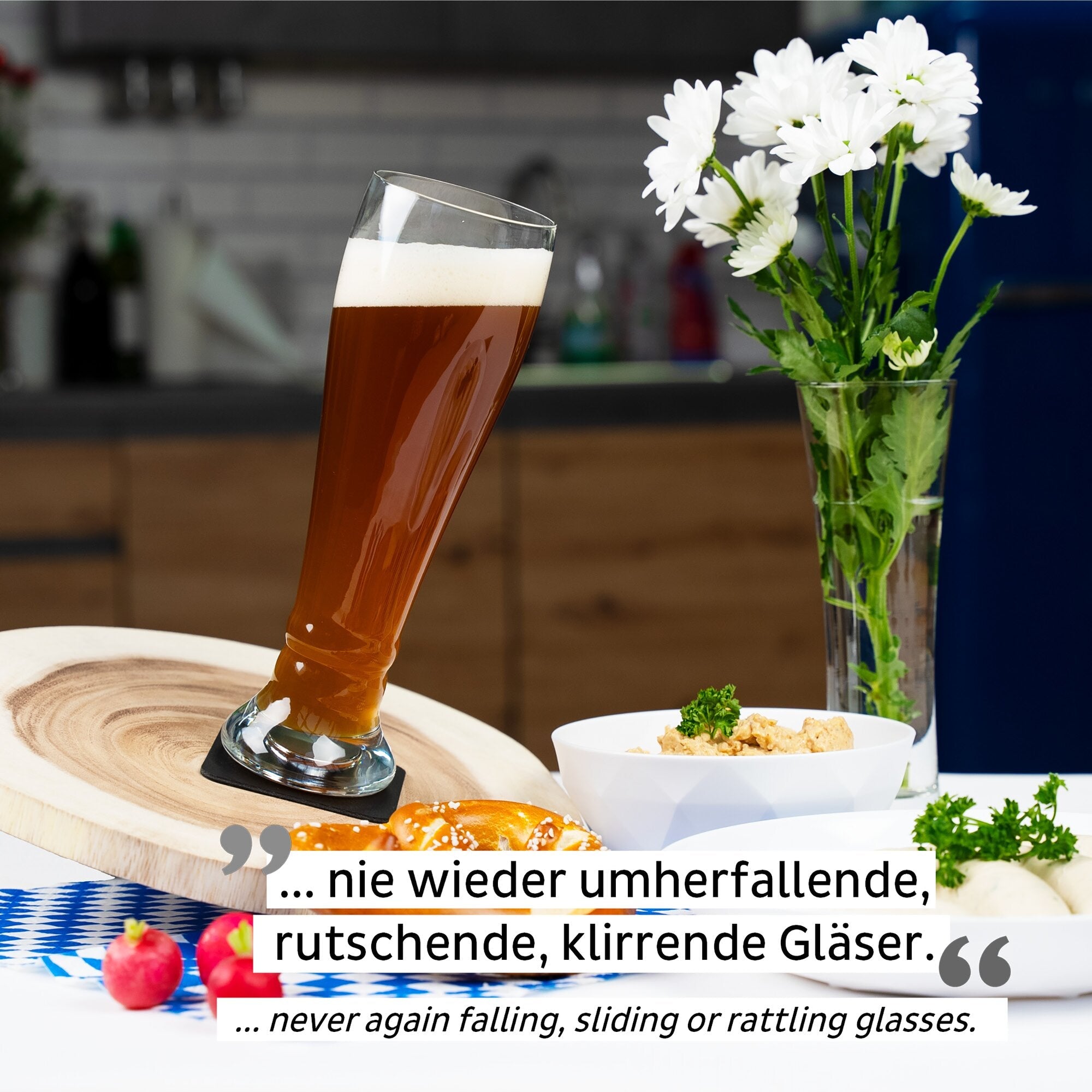 Pahar magnetic SILWY de cristal, pentru bere ,500 ml - CampShop.ro