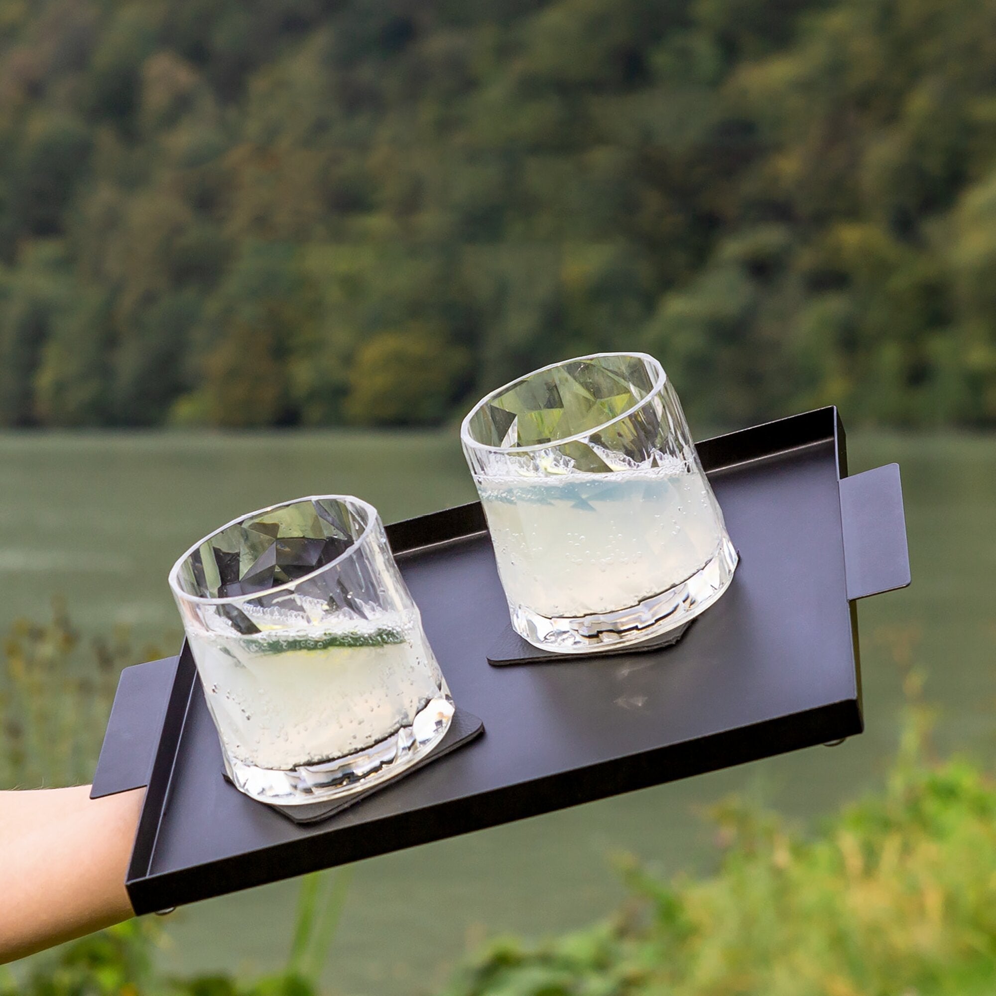 Pahare magnetice SILWY de plastic pentru whisky 250 ml, set de 2, transparent - CampShop.ro
