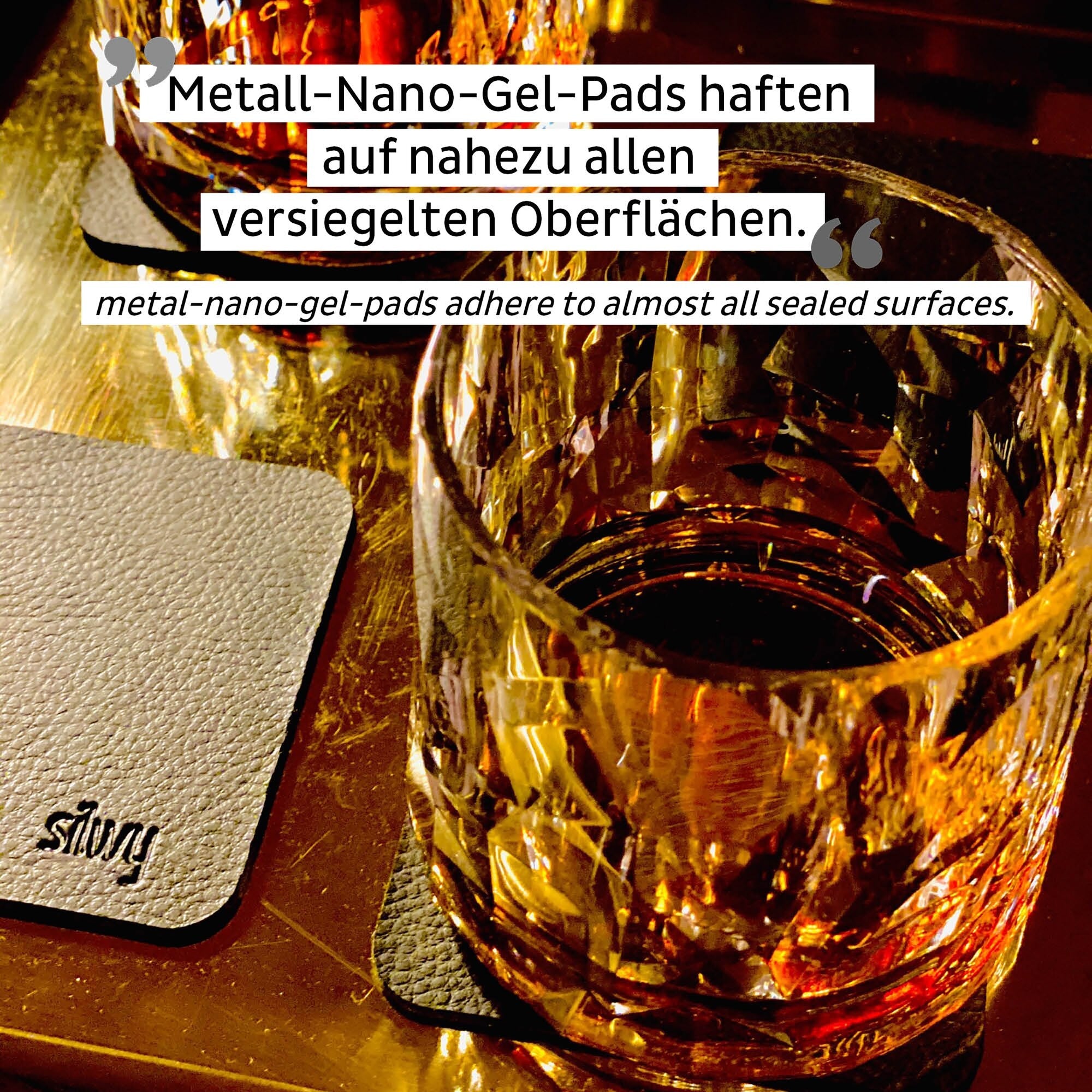 Pahare magnetice SILWY de plastic pentru whisky 250 ml, set de 2, transparent - CampShop.ro