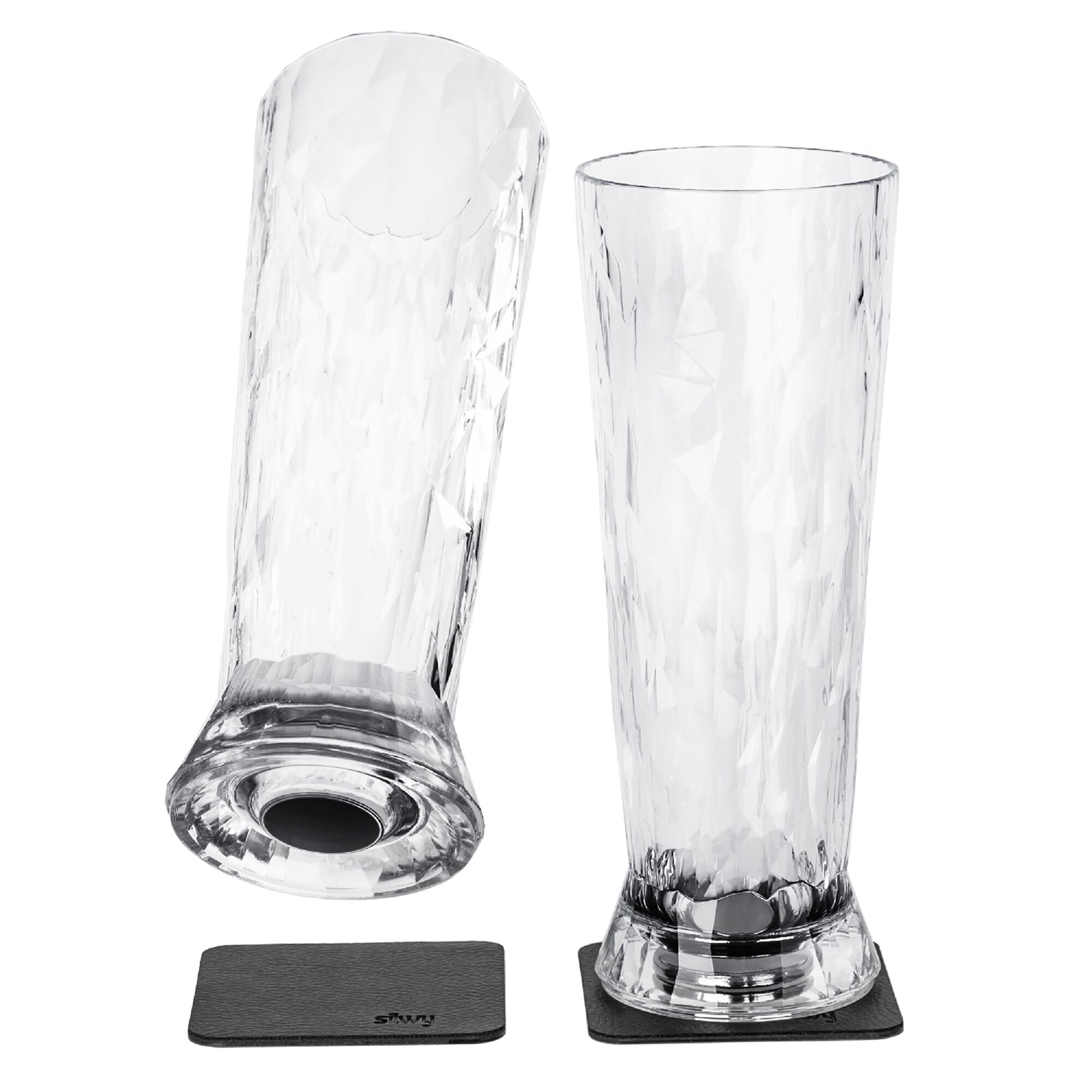 Pahare magnetice SILWY pentru bere, din plastic, 500 ml, 2 buc. - CampShop.ro