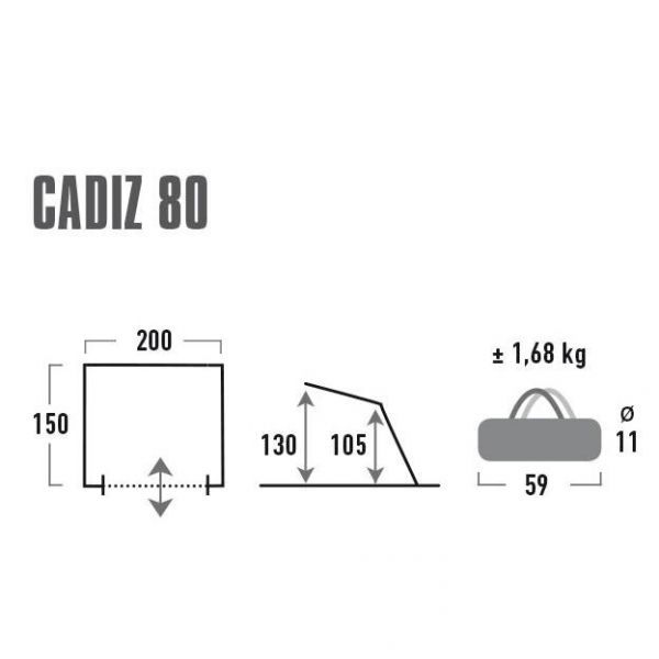 Parasolar pentru plaja HIGH PEAK Cadiz 80 - campshop.ro