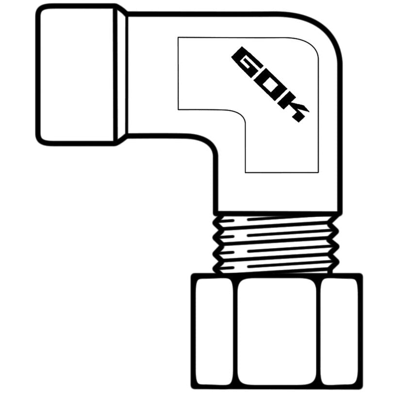 Racord unghiular WAI pentru instalatii de gaz, 8 mm x 1/2, GOK - CampShop.ro