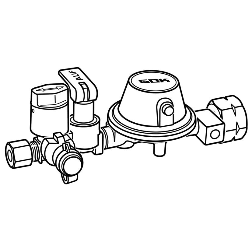 Regulator de joasă presiune 1 kg/h, 50 mbar, GOK - CampShop.ro