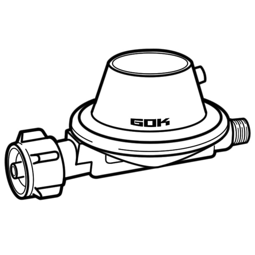 Regulator de joasă presiune 1,5 kg/h fără manometru, 50 mbar - CampShop.ro