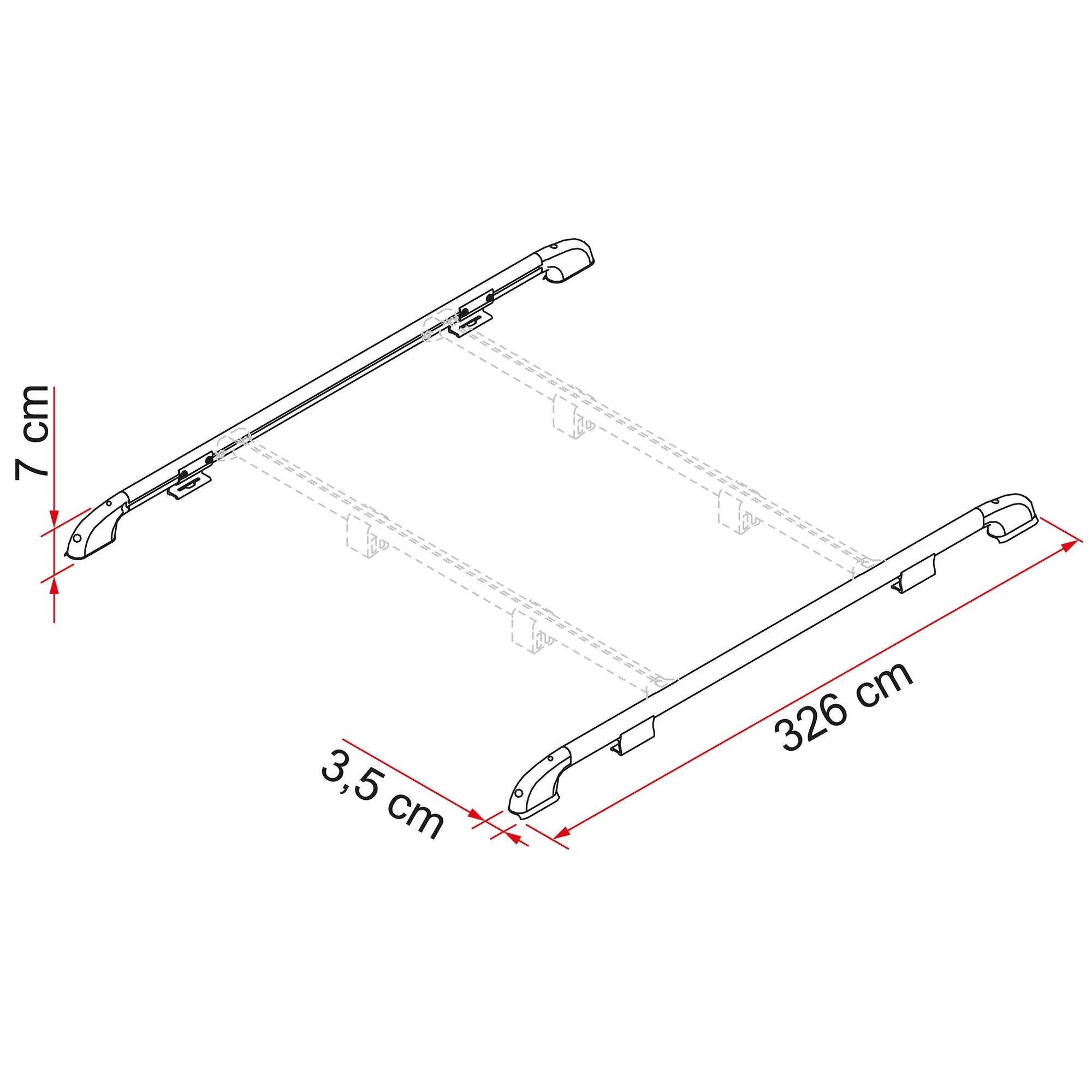 Roof Rail Dachreling - CampShop.ro