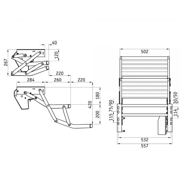 Scară dublă electrică (12V) THULE - campshop.ro