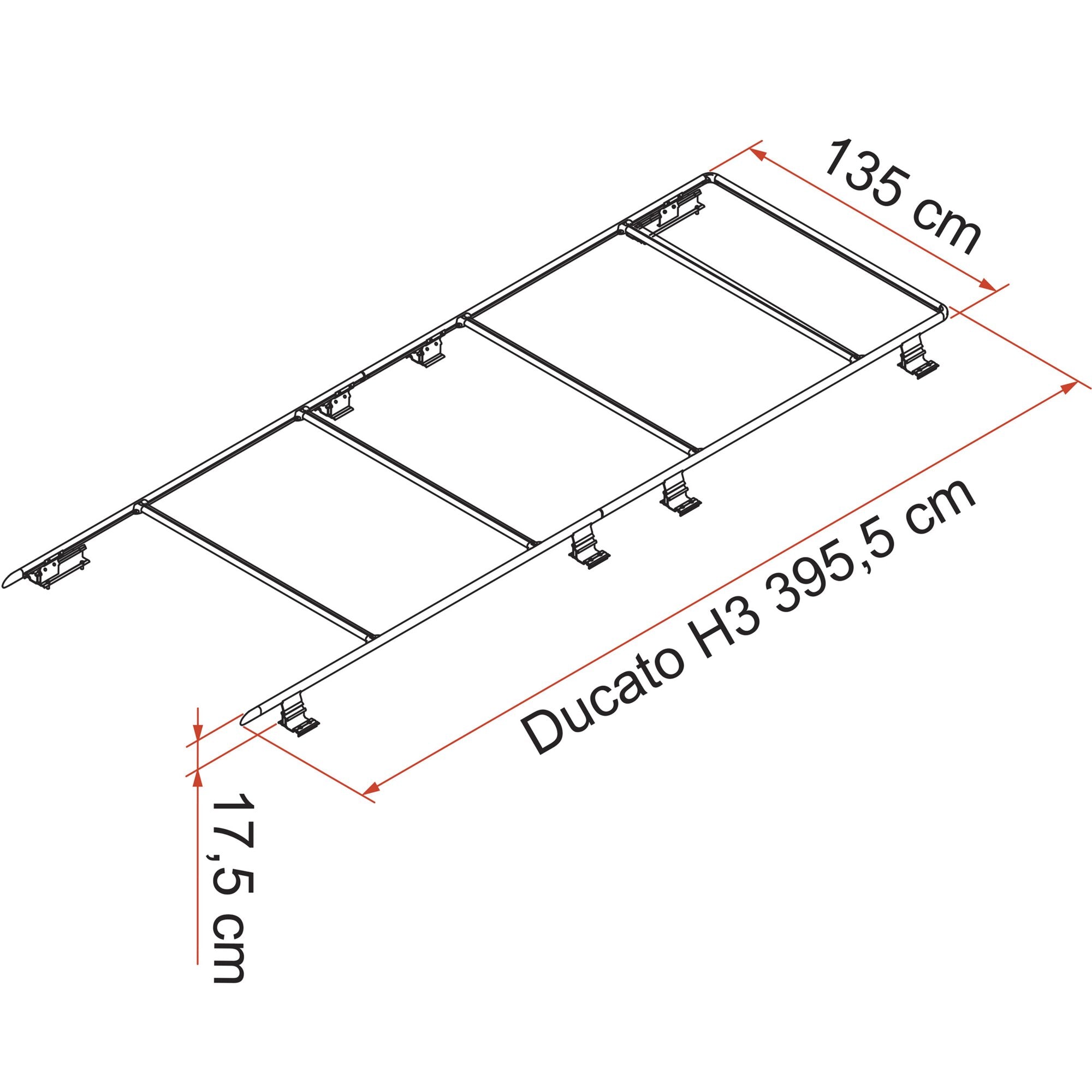 Șină de acoperis FIAMMA Fiat Ducato H3 - CampShop.ro