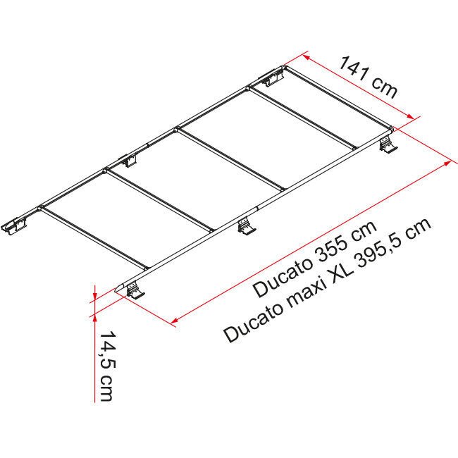 Sină de acoperiș pentru Fiat Ducato, incepand cu 2006 - CampShop.ro