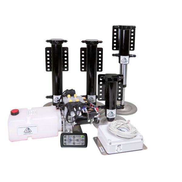 Sistem automat de calare, hidraulic, pentru autorulote, cu 4 picioare, LINNEPE Quick-Lift Hydraulic, LINNEPE - campshop.ro