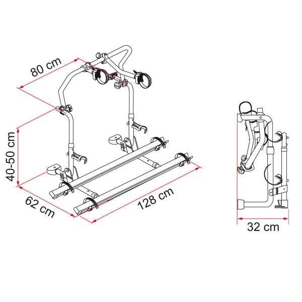 Suport biciclete FIAMMA Carry Bike Pro C L80 - pentru autoruliote Laika - campshop.ro