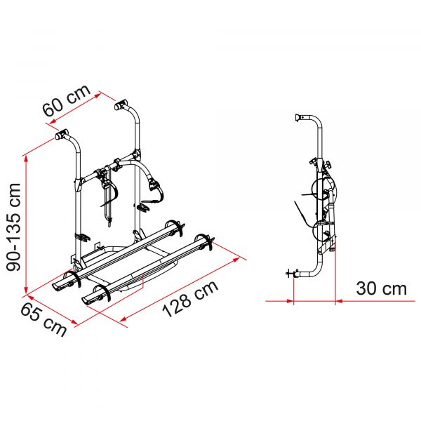 Suport biciclete FIAMMA Carry-Bike Pro pentru autorulote Hymer – Dethleffs - campshop.ro