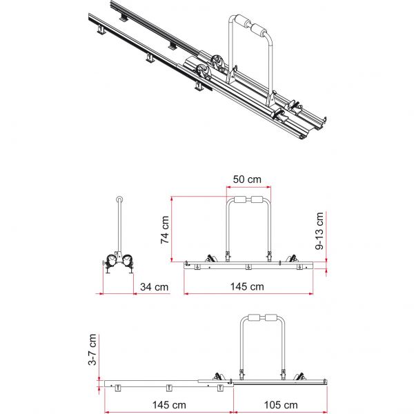 Suport biciclete FIAMMA Garage Slide Pro Bike - campshop.ro