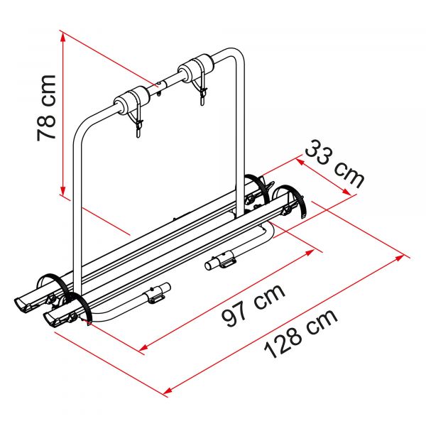 Suport biciclete pe protap rulota FIAMMA Carry-Bike Caravan XL A - campshop.ro